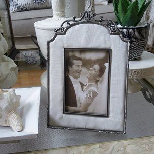 NEW! Gorgeous STIFFEL Moire FABRIC Photo FRAME